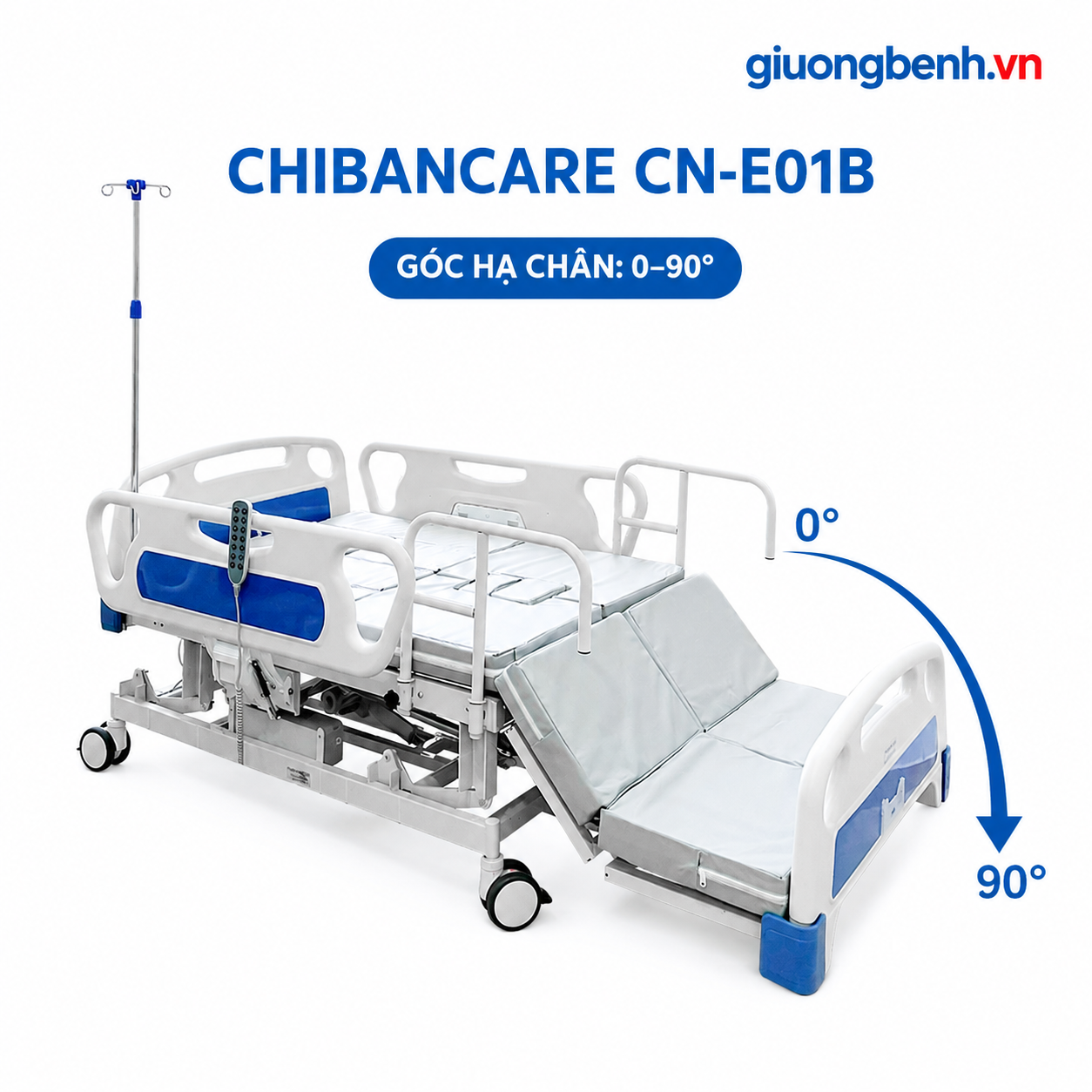 ư thế ngồi thư giãn trên giường Chibancare CN-E01B